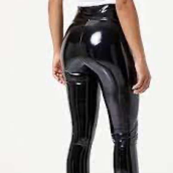 SPANX Shiny Black Leggings - Picture 2 of 16